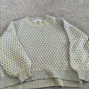 Altar'd State Yellow and Blue  Sweater S/M